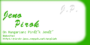 jeno pirok business card